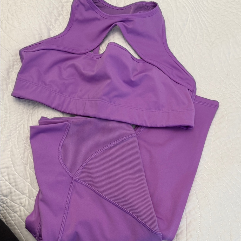 Savage x Fenty Purple Sports Bra and Leggings Set